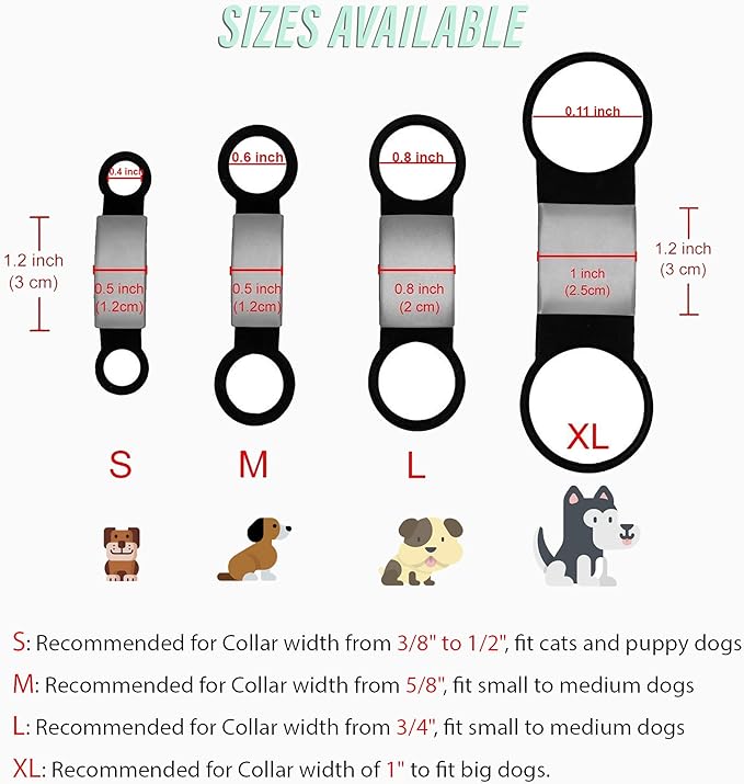Personalized Dog ID - No Noise - Engraved Dog Name - Slide On Cat ID - Custom Collar Tags for Small, Medium, Large Dogs & Cats
