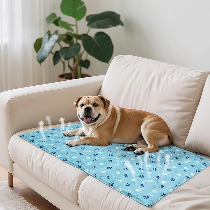 Ownpets Dog Cooling Mat, Large 39 x 23 Inch Thick and Waterproof Cooling Pad for Summer, Water-Filled Pet Mat for Large Dogs, Leakproof Design for Crate, Bed, Sofa, Floor and Car Seat