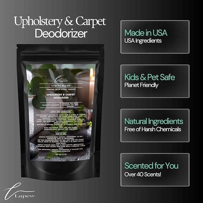 Stress Relief Carpet Freshener Powder: Powerful Odor Eliminator for Home, Upholstery Deodorizer, Carpet Deodorizer, Pet Urine, Cat Litter Box - Stress Relief Fragrance