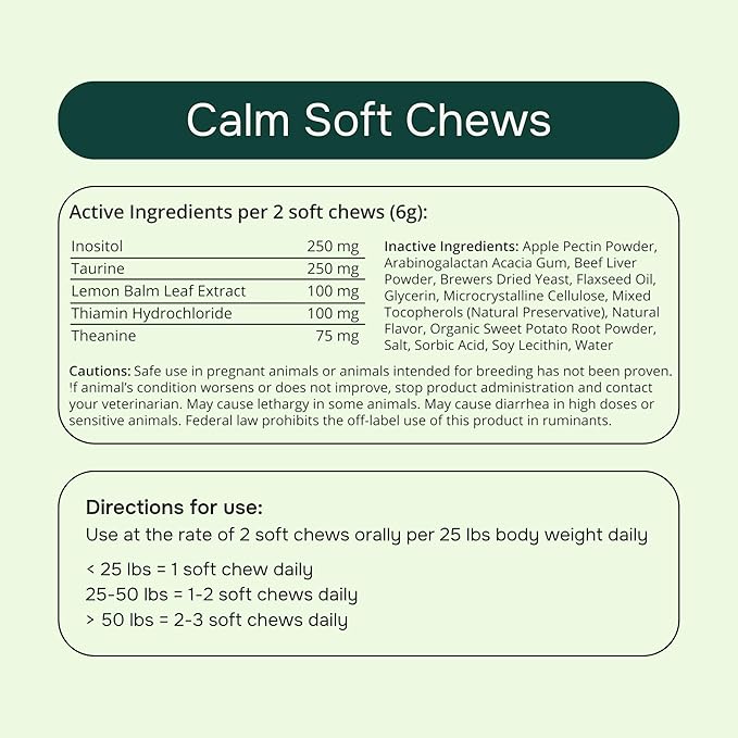 PetMeds Calm Supplement for Dogs - Anxiety & Stress Relief with Vitamins, Theanine & Lemon Balm - Supports Dogs During Travel, Thunder & Separation - Beef & Sweet Potato Flavor - 60 Soft Chews