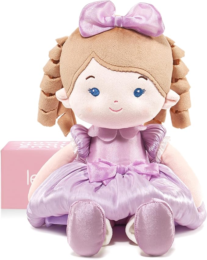 Soft Baby Doll Toys (16''), My First Baby Rag Doll for 1 Year-Old Girl Birthday Gift, Christmas Plush Toys Gift for Toddler Kids Infants-Princess Aurora