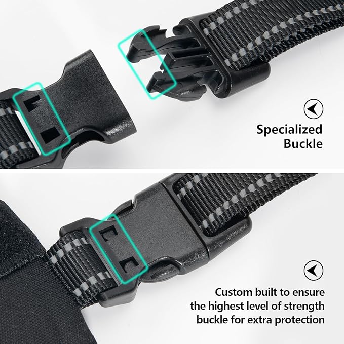 PHOEPET 2019 Reflective Dog Harness Large Breed (XL, Pink)