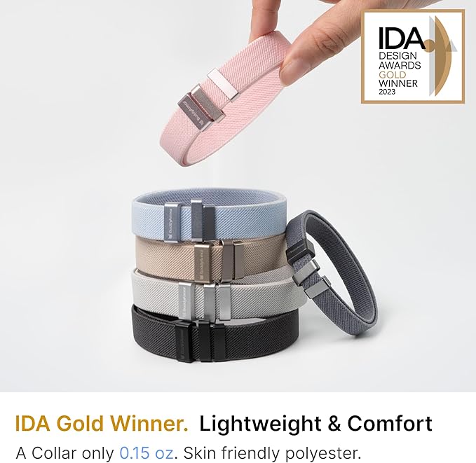 Safety Cat Collar Pro and Tag Set - U.S. IDA Gold Award, Elastic Release Cat Collar Charm Tag, Non Breakaway Cat Collar Adjustable with Charm for Kitten Small Large Cats (Blush Pink, S)