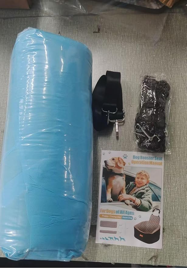 COCASES Dog Car Seats for Small Medium Dogs, Height-Adjustable Dog Booster Car Seat, Detachable and Washable Car Dog Bed with Seat Belt for Pet Under 35lbs Car Trip