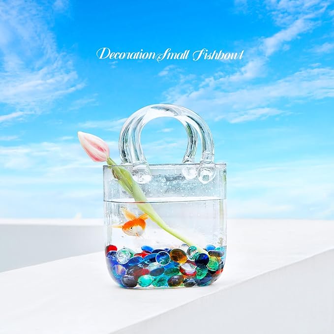 1LB Mixed Color Flat Glass Marbles for Vases, Mancala Stones Gemstone Beads Vase Filler Decorative Glass Pebbles for Fish Tank, DIY Crafts, Mosaics, Aquarium Decor Rocks, Candle Holders