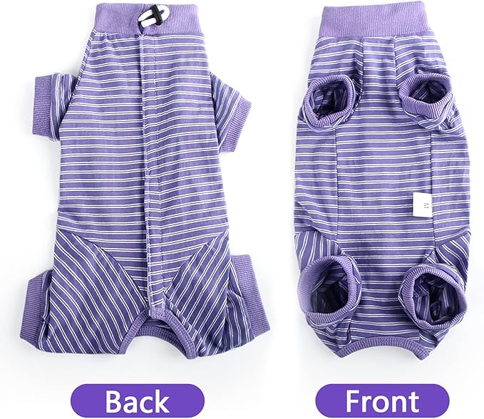 LIANZIMAU Cat Surgical Recovery Suit Professional for Male Female Dog Abdominal Wounds Cone E-Collar Alternative Anti-Licking Pet Surgical Recovery Pajama Suit Soft Fabric Onesie for Cats