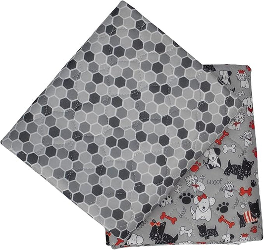 Caldwell's Pet Supply Co. 24x36 Potty Pads, Washable Pee Pads for Dogs, Reusable Pee Pad for Dogs, Puppy Potty Mat, Whelping Rug, Reusable Puppy Mat, Waterproof Rug for Dog, Medium (Set of 2)