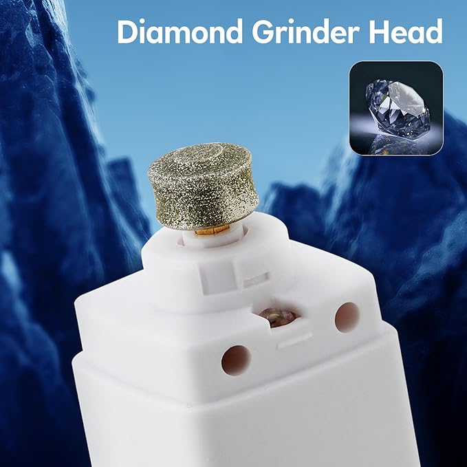 Dog Nail Grinder with 4-Speeds,Pet Claw Trimmers with 2 Modes Lighting UV, Nail Clippers for Small Medium and Large Dogs and Cats, Animal Nail Care,Grooming (White)