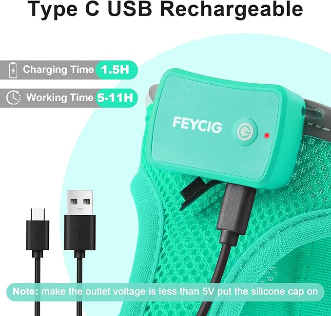 Light Up Dog Harness,Rechargeable LED Dog Harness for Small Medium Large Dogs,Reflective Lighted Safety Vest for Night Walking & Camping,Lightweight & Adjustable,Light Green,XS