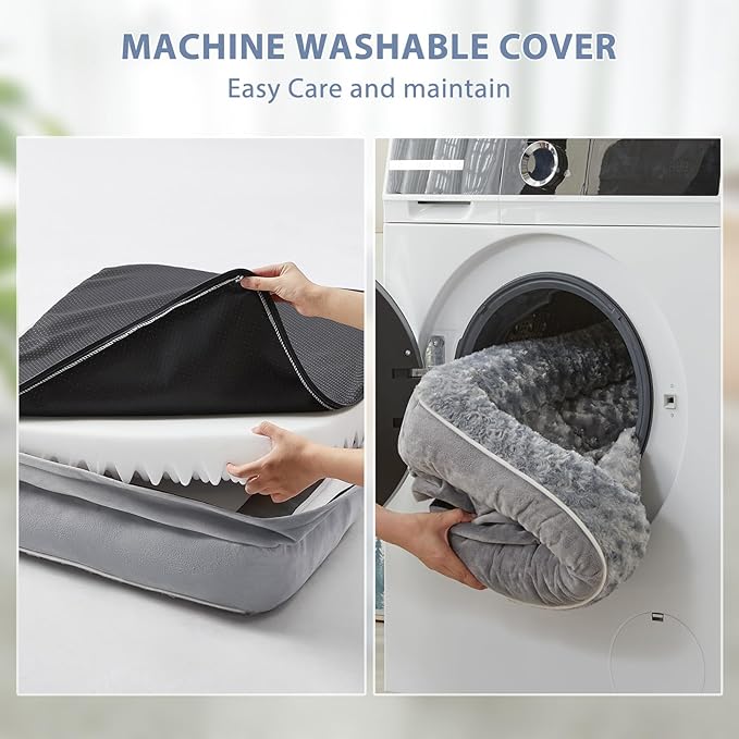BFPETHOME Orthopedic Dog Bed for Large Dogs-Big Waterproof Sofa Dog Bed with Removable Washable Cover, Washable Pet Bed with Waterproof Lining and Nonskid Bottom,Pet Bed for Large Dogs