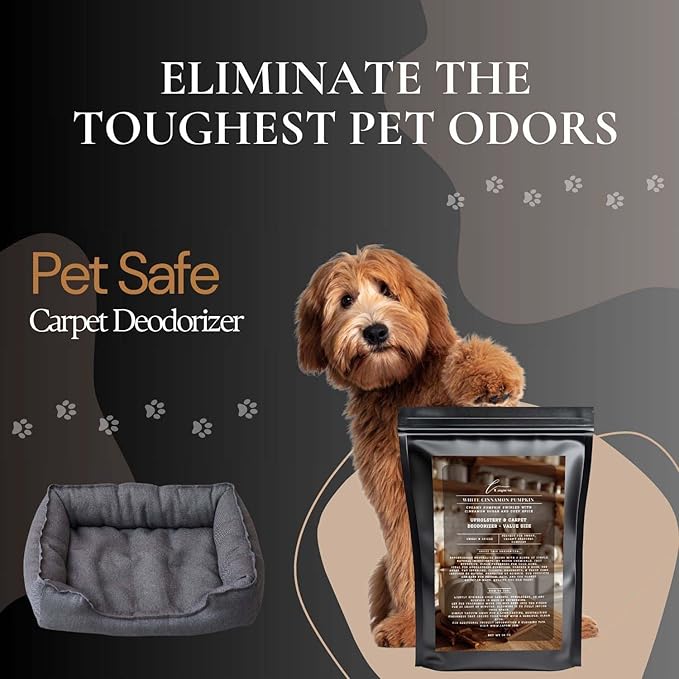 White Cinnamon Pumpkin Carpet Freshener Powder Refill 36 oz | Powerful Odor Eliminator for Home | Upholstery Deodorizer | Carpet Deodorizer | Pet Urine | Cat Litter Box