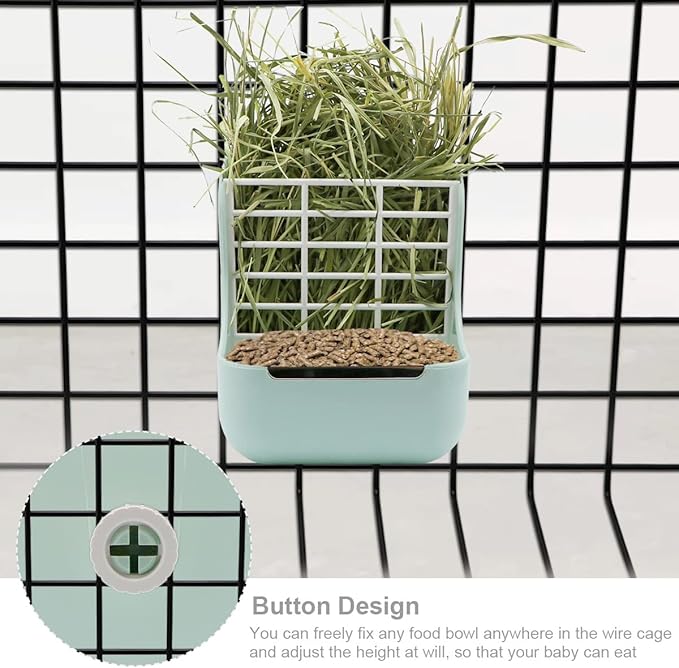 Litewoo Rabbit Hay Feeder Food Bowl Feeding Rack for Small Animal Guinea Pig Chinchilla Bunny Cage Accessories