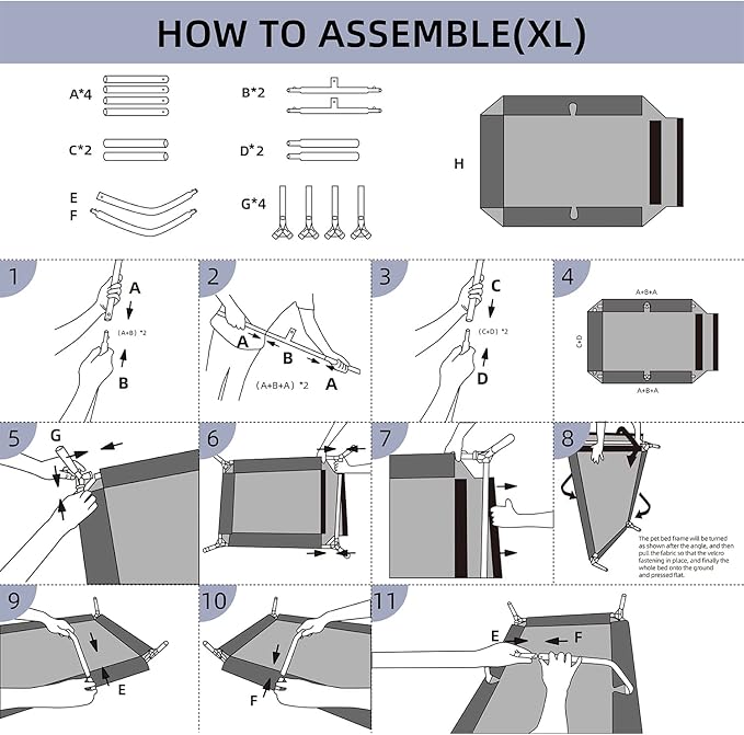 pettycare Elevated Outdoor Dog Bed - Dog Cots for Large Dogs XL, Heavy Duty Raised Cot Waterproof, Cooling Pets Bed with Washable Durable Teslin Mesh and Non Slip Feet, 49 Inches, Grey
