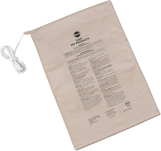 K&H Pet Products Pet Bed Warmer, Turn Any Pet Bed Into a Heated Cat or Dog Bed, Waterproof Indoor Heated Warming Pad Insert, Automatic Temperature, Safety Listed - Extra-Large 25.5 X 15.75in Tan