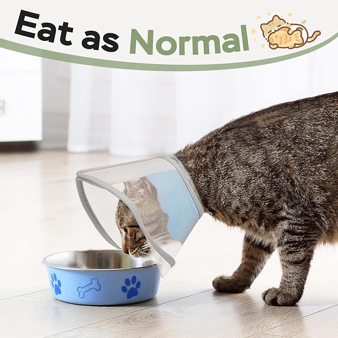 Cat Cone Collar Soft: Comfortable Waterproof Mesh Recovery Cone After Surgery to Stop Licking and Scratch, Alternative to Plastic Elizabeth Head/Neck Cone