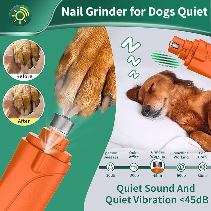 2-in-1 Cat Nail Clippers & Dog Nail Clippers Trimmers for Large Medium Small Dogs Cats Claw Trimmer Quick Sensor and Safety Guard USB Rechargeable with 2 LED Lights Dogs Nail Trimmer