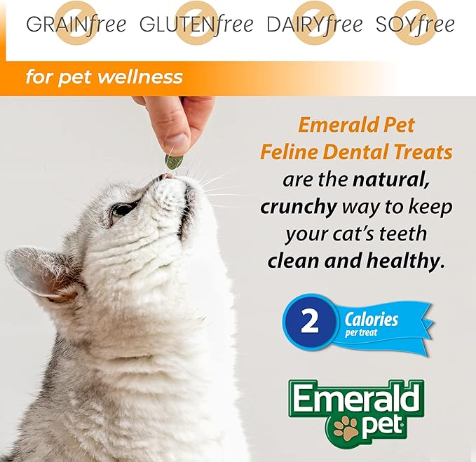 Feline Dental Treats — Tasty and Crunchy Cat Dental Treats Grain Free — Natural Dental Treats to Clean Cat Teeth, Freshen Cat Breath, and Reduce Plaque and Tartar Buildup — Tuna Treats, 11 oz