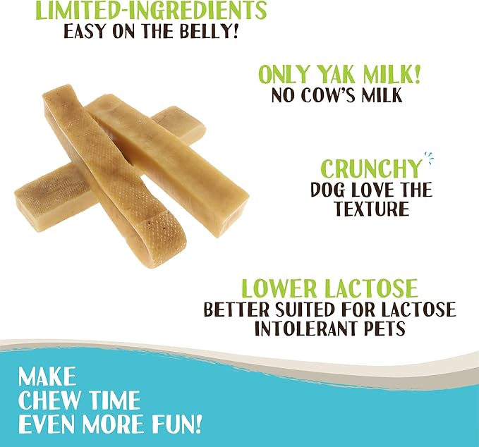 Raw Paws Himalayan Yak Chews for Dogs, Extra Large (3 Pack) - Packed in USA - Tibetan Yak Cheese Dog Chews for Medium to Large Breeds - Hard Milk Dog Chew Bones - Single Ingredient - Long Lasting