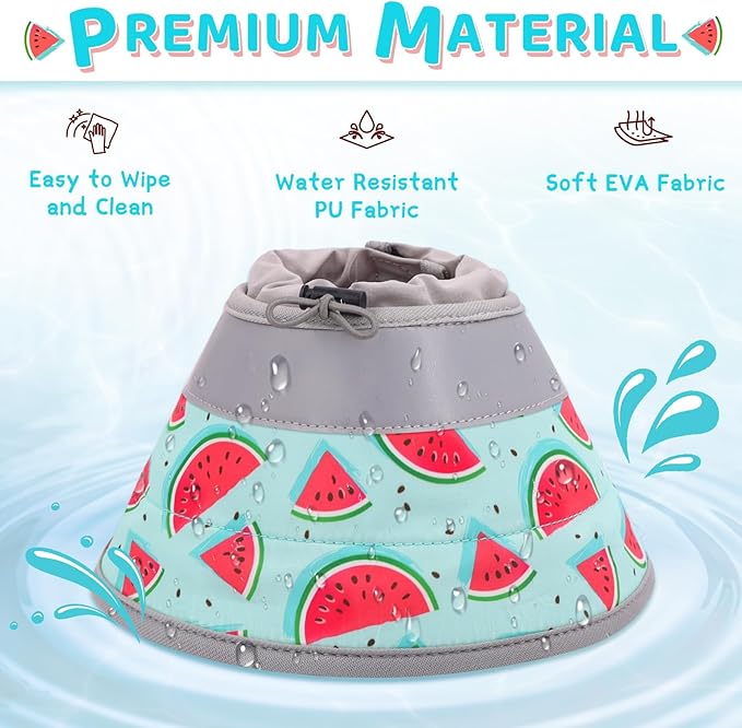 Cat Cone Collar Soft to Stop Licking, Adjustable, Foldable Lightweight Kitten Cones After Surgery Recovery for Cats & Kittens, Cat Cone Alternative (Blue, M)