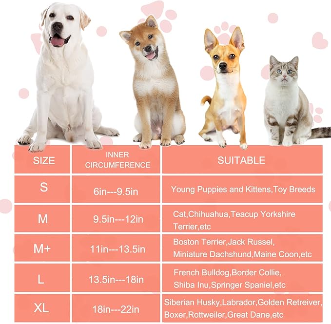 Inflatable Dog Cone Collar with Enhanced Anti-Licking, Soft Neck Donut for Dogs Cats, Recovery Pet Cone Collar After Surgery for Large Medium Small Dogs… (Donut Pink, Large)