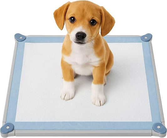 SureGrip Pee Pad Holder - Fits All Common Pad Sizes, 100% of Urine Stays on Pad, Built-in Lock & Release Pad Grips Secure Pad to Holder, Holder Can Secure to Floor, No Sliding or Folding