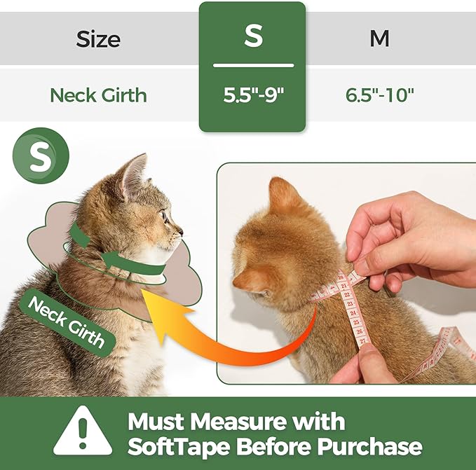 ComSaf Cat Cone Collar Soft - E Cat Collar Cones to Stop Licking After Surgery, Recovery Elizabethan Collar for Cats, Soft Cat Cone for Small Cats Kitten, Waterproof & Lightweight, Brown Leopard, S