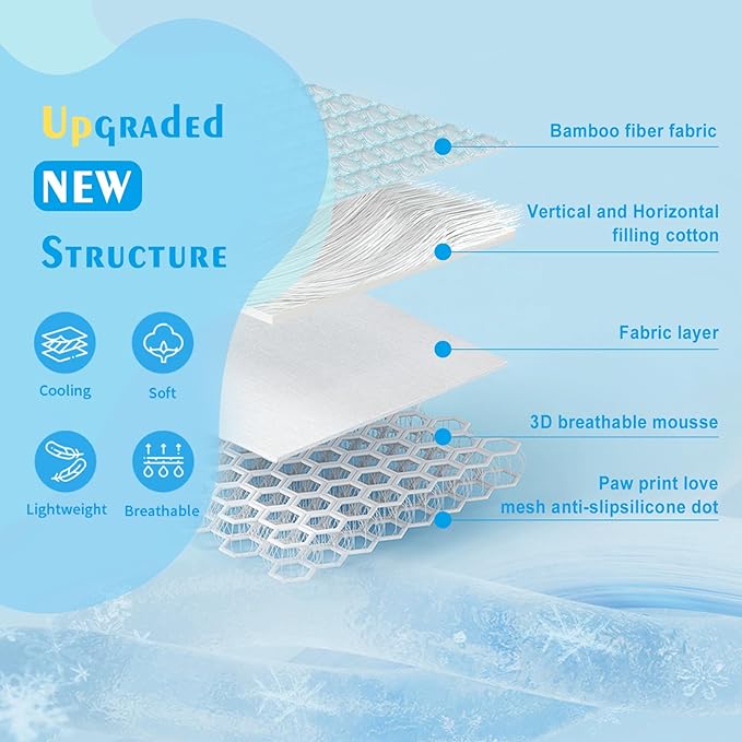 Pet Cooling Mat for Dogs & Cats - Washable Dog Cooling Mat Portable Pet Cool Pads Blanket for Indoor & Outdoor Car Seats