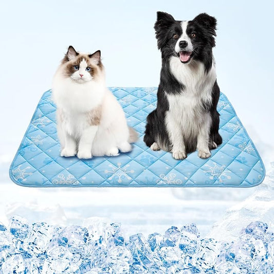 Homimp Dog Cooling Mat,27.5" x 38.5" Thicken Self-Cooling Mat for Dog Large,Internal Waterproof& Endothermic,Washable Pet Ice Cool Pad Blanket,Pet Sleeping Pad for Indoor Outdoor in Summer, Non-Toxic