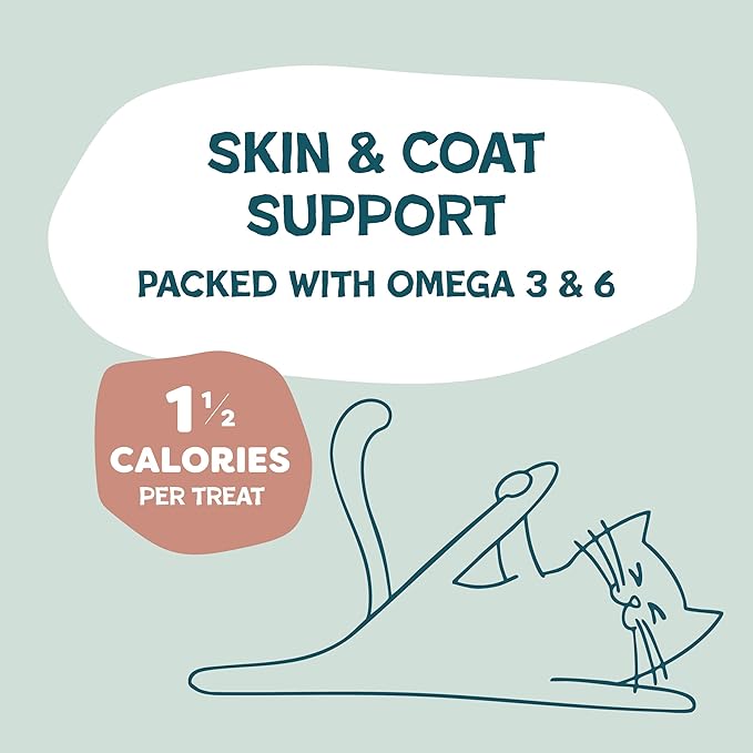 Shameless Pets Crunchy Cat Treats - Kitty Treats with Natural Salmon, Healthy Yam Good Flavors - 3-Pk