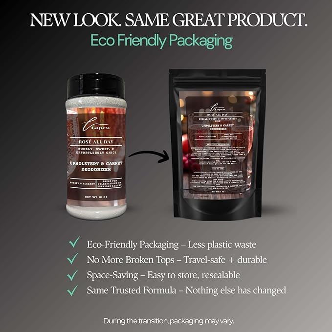 Rosé All Day Carpet Freshener Powder: Powerful Odor Eliminator for Home, Upholstery Deodorizer, Carpet Deodorizer, Pet Urine, Cat Litter Box - Rosé All Day Fragrance.