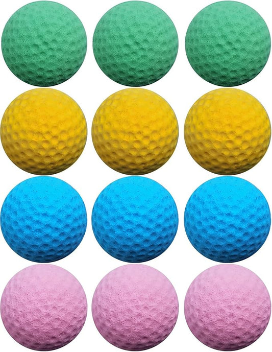 Cat Golf Balls for Indoor Kitten Toys - Interactive Sponge Foam Soccer Balls (Mixed)