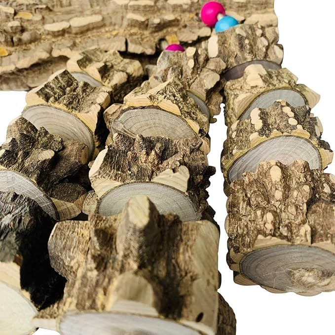 PINVNBY Macaw Toys, Extra Large Parrot Toys, Natural Wood Bird Chewing Toys for Large Birds Parrots African Grey Macaws Cockatoos Parkeets Eclectus Amazon Parrots