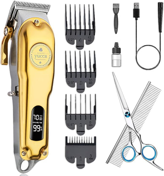 Yucca Dog Grooming Clippers for Thick Coats, Cordless, Professional Animal Clippers with 7000 RPM Powerful Motor