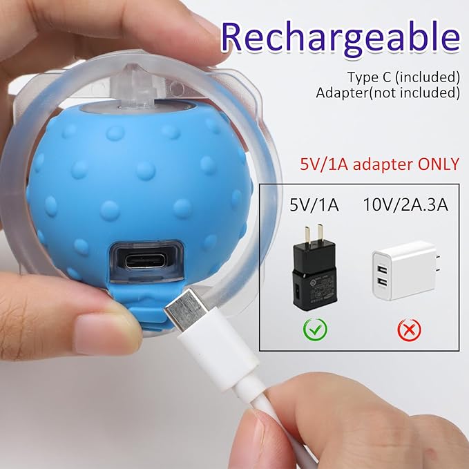 Interactive Cat Toys Ball Fast Rolling in Pouch, Motion Activate Chirping Cat Toy Hide and Seek Mouse Catching Game (Halloween Party)