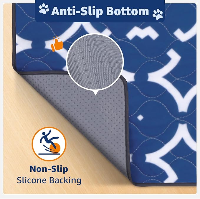 LOOBANI Reusable Pee Pads for Dogs: 2 Pack 36"x 41" Super Absorbent Washable Puppy Pads Non-Slip Whelping Pad Dog Playpen Mat, Waterproof & Leakproof Dog Training Pads for Floor, Crate, Potty