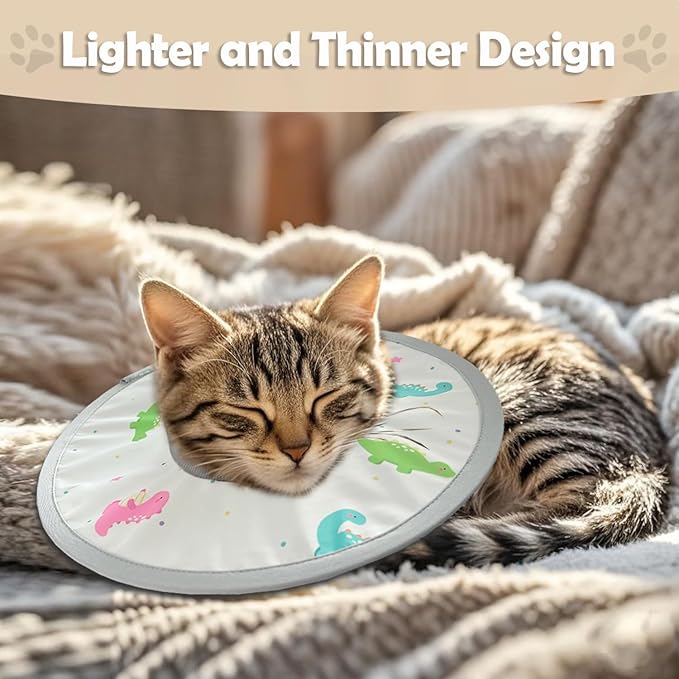 LOS ANDES Cat Recovery Collar - Adjustable Protective Alternative to Cat Neck Cones, Lightweight Elizabethan Collar for Kitten/Puppy