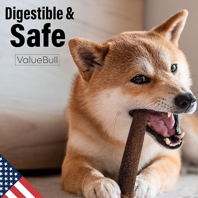 ValueBull USA Collagen Sticks for Dogs, 6 Inch Medium Chews, Natural Long-Lasting Dog Treats, 200 Count Bulk Pack - Promotes Joint, Skin & Coat Health with Glucosamine and Chondroitin