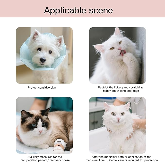 Touchdog Foldable Dog Cone Collar for Cats & Dogs - Adjustable Soft Recovery Collar with Waterproof PU Coating, Lightweight Design, 24.5cm/9.6in Wide Barrier (Pink, XS)