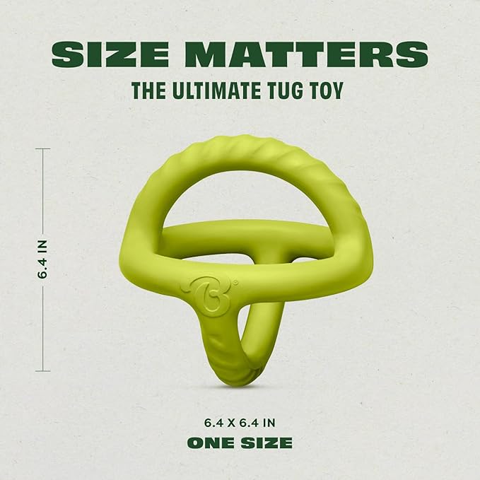 Benebone Natural Rubber Tug Interactive Dog Toy, Natural Rubber