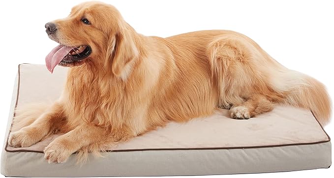 Orthopedic Memory Foam Dog Bed, Cooling Dog Beds for Medium/Large Dogs -Waterproof Pet Bed for Crate with Removable Washable Cover, L(35inch,65Lbs)