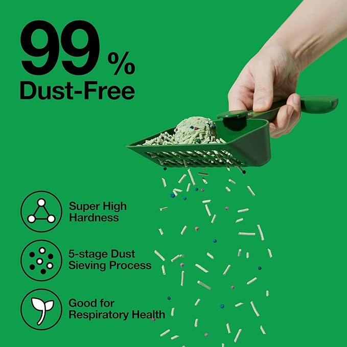 VETRESKA Tofu Cat Litter, Natural Kitty Litter Strong Clumping Flushable Cat Litter Pellets Ultra Absorbent, Odor Control, Dust-Free, Low Tracking Eco-Friendly Tofu Litter, Greentea(5.5lb×4bags)