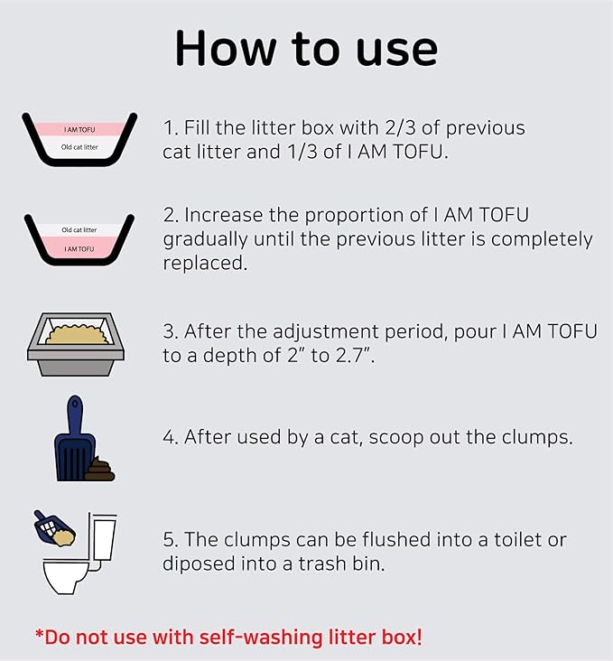 I AM TOFU - Tofu Cat Litter, Natural Flushable, No Dust Extra Clumping Pellet Litter (10 LBS, Honey Peach)