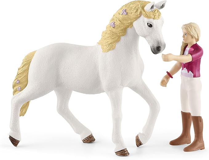 Schleich Horse Club - Complete 40PC Horse Club Rider Playset - Hannah, Sofia, Lisa and Sarah Poseable Rider Figures with Horses and Riding Accessories - Equestrian Toy Set for Kids Ages 5+ | 72221