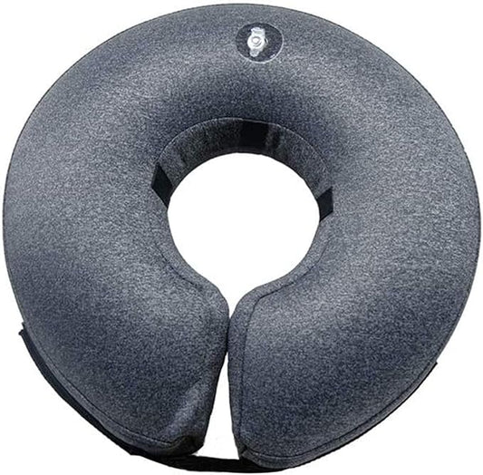 Katoggy Inflatable Cone Collar for Surgery, Soft Adjustable Blow Up Donut E-Collar for Small Medium Large Dogs and Cats