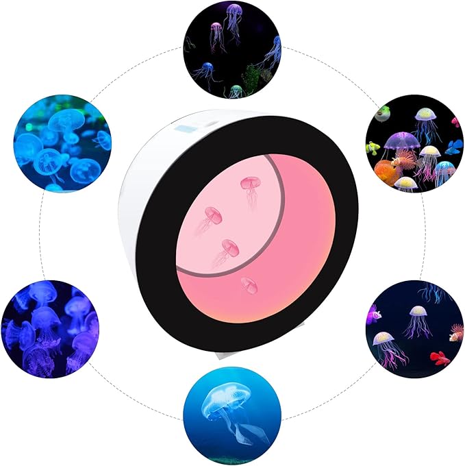 4.8Gal Jellyfish Aquarium Fish Aquarium with Water Circulation and Intelligent Filtration System, 16 Colors and 4 Light-Changing Effects Fish Tank Without Aquarium Water Chiller