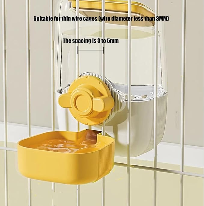 Pet Hanging Automatic Feeders Drinking Bowls，Gravity Rabbit Feeder and Water Set，Cage Cat Food Bowl Feeding Station for Puppy Kitten Chinchilla Hedgehog Guinea Pig Ferret (Green-Water)