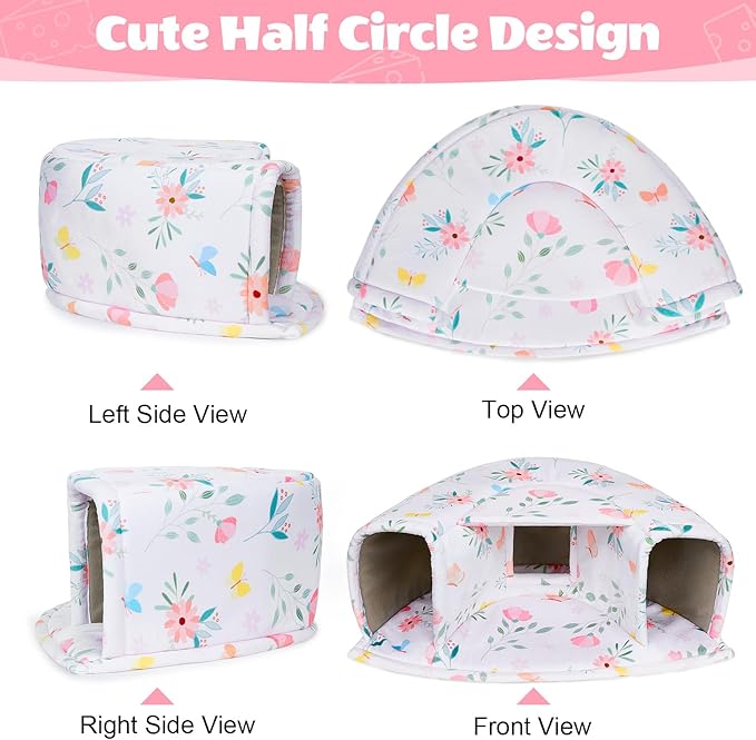 Unicorn Catcher Large Cozy Pet Bed & Tunnel - Warm & Washable, Suitable for Guinea Pigs, Hamsters, Chinchillas & Bunnies