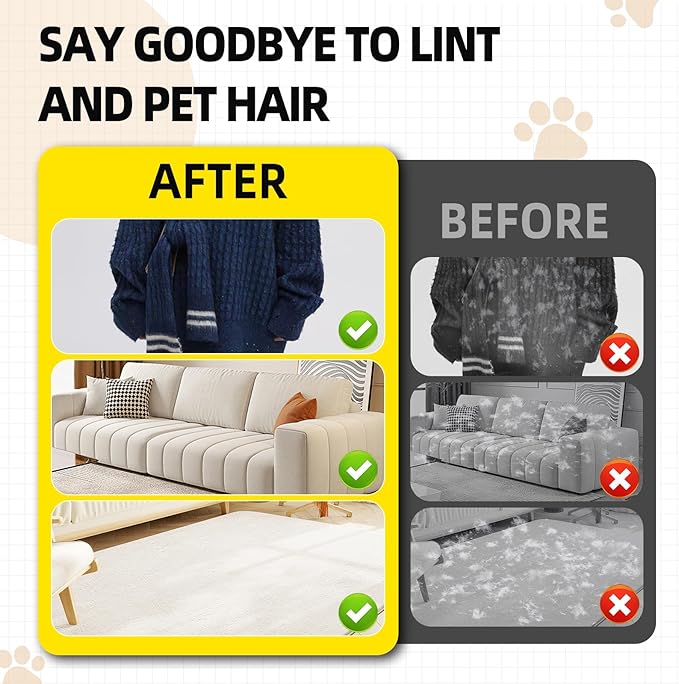 Pet Hair Remover, Reusable Electrostatic Pet Hair Remover Gloves – Double-Sided Grooming & Deshedding Gloves for Cats & Dogs, Pet Fur Removal for Furniture, Carpet, Couch & Clothing -1 PCS