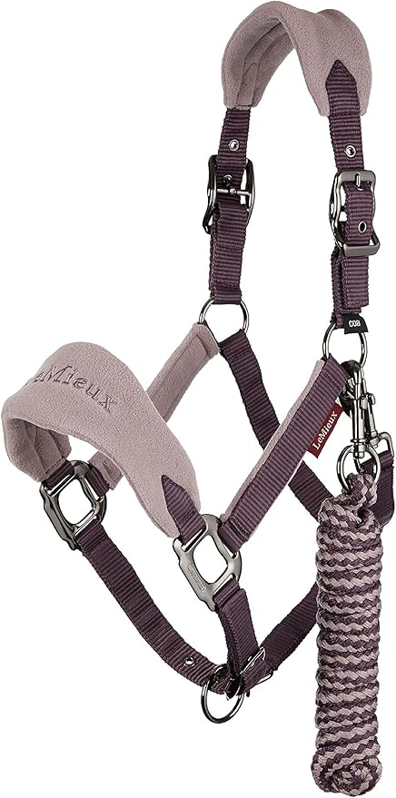 LeMieux Vogue Fleece Headcollar - Halter & Leadrope - Extra Padding, Adjustable at Curb and Poll Strap