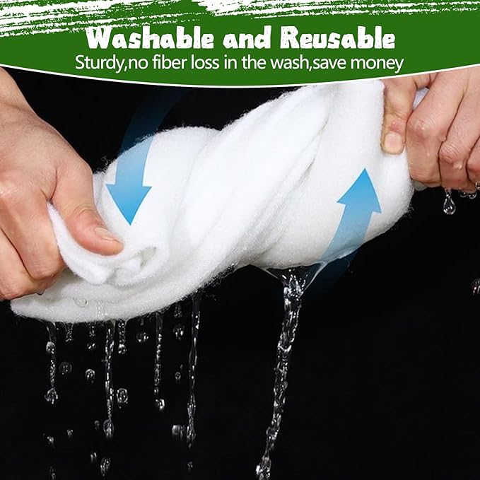 Aquarium Polishing Filter Pad-Ultra Fine 100 Micron Filter Floss for Crystal Clear Water,Cut-to-Size Filter Media for Fish Tank,Safe for Fish/Reef/Turtles(24" x 36", 1 Pack)